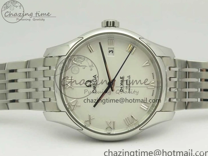 0512 De Ville Hour Vision 41mm SS VSF 1:1 Best Edition White Dial on SS Bracelet A8500 Super Clone Casual 7946